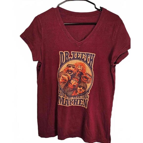 Dr. Teeth and the Electric Mayhem Muppets Women's Tee - Burgundy - Picture 1 of 5